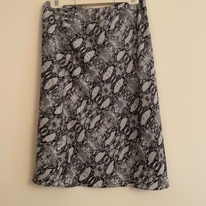 Snake skin midi skirt